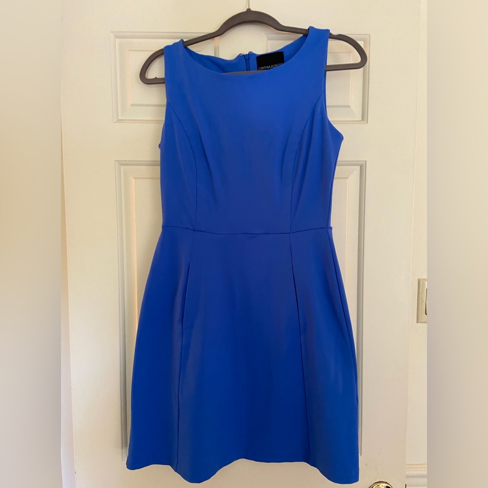 Royal blue, sleeveless Cynthia Rowley midi dress